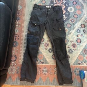 Fjallraven Black Cargo Pants Durable Utility Style